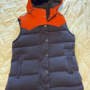 Patagonia”Bivy”  Orange and Blue Hooded Vest